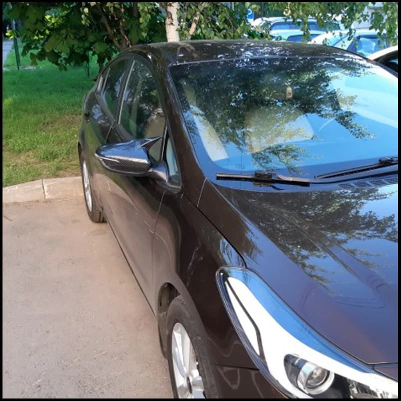 Car Styling For Kia Cerato Forte 2014-2017 K3 Door Side Rearview Mirror Cover With Horn Auto Parts Accessories