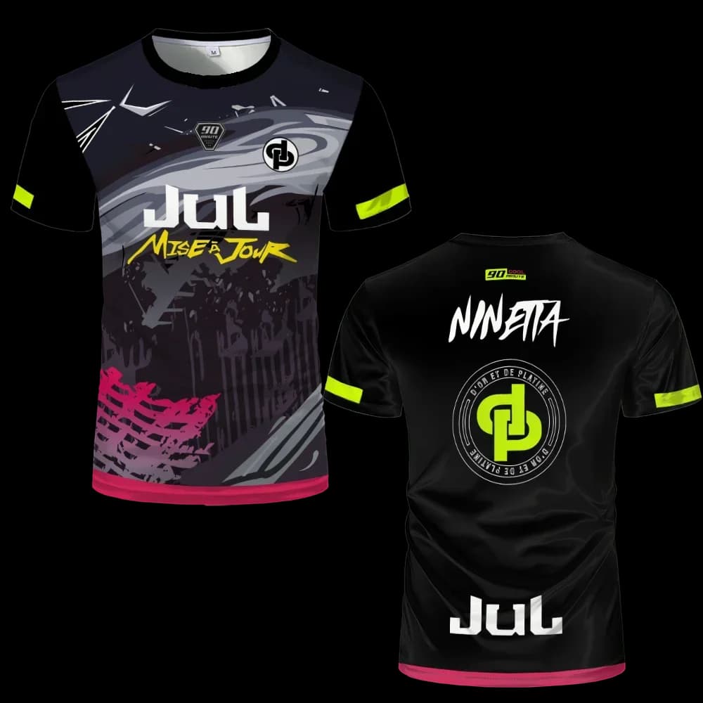 90 Minutes Series MM9 JUL Football Shirt Men's Summer Outdoor Sports Quick-drying Jersey Oversized Fitness Training T-shirt