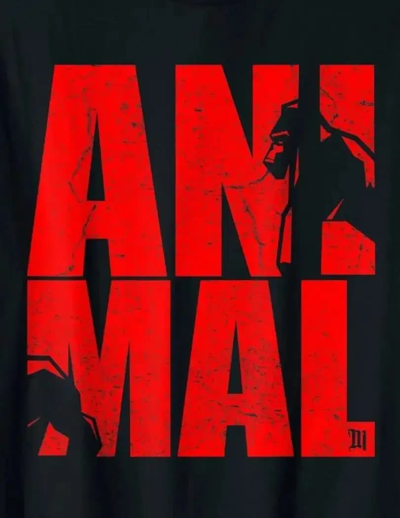 Big ANIMAL Font Chimp Gym Weight-lifting Workout T-Shirt 100% Cotton O-Neck Short Sleeve Summer Casual Mens T-shirt Streetwear