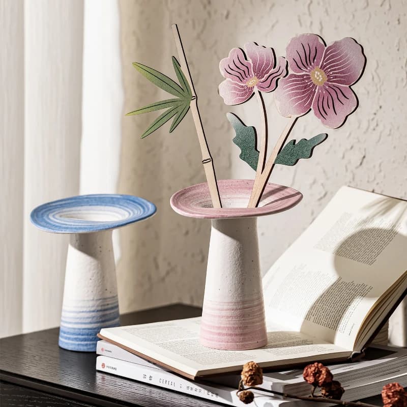 Ornament umbrella-shaped ceramic aromatherapy vase living room TV cabinet housewarming entrance arrangement