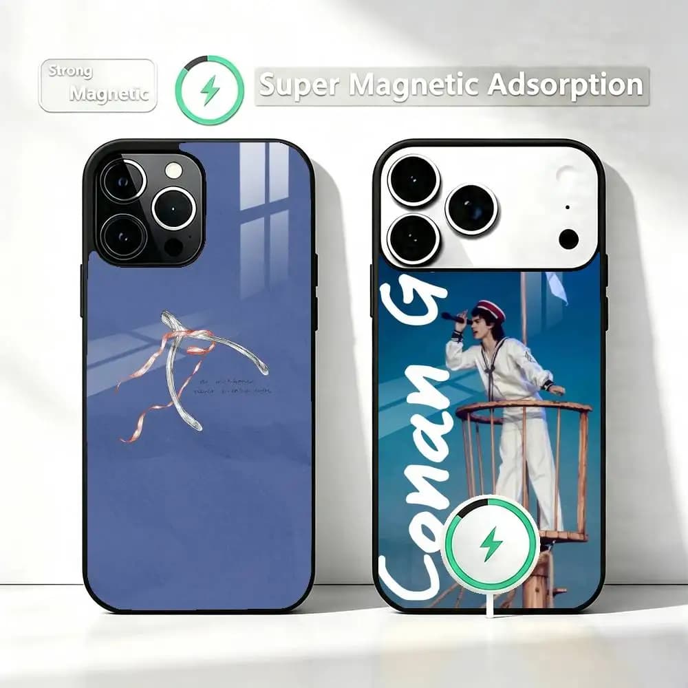 C-Conan Gray Wishbone Phone Case For iPhone17,16,15,14,13,12,11 Plus,Pro Compatible with magnetic wireless charging