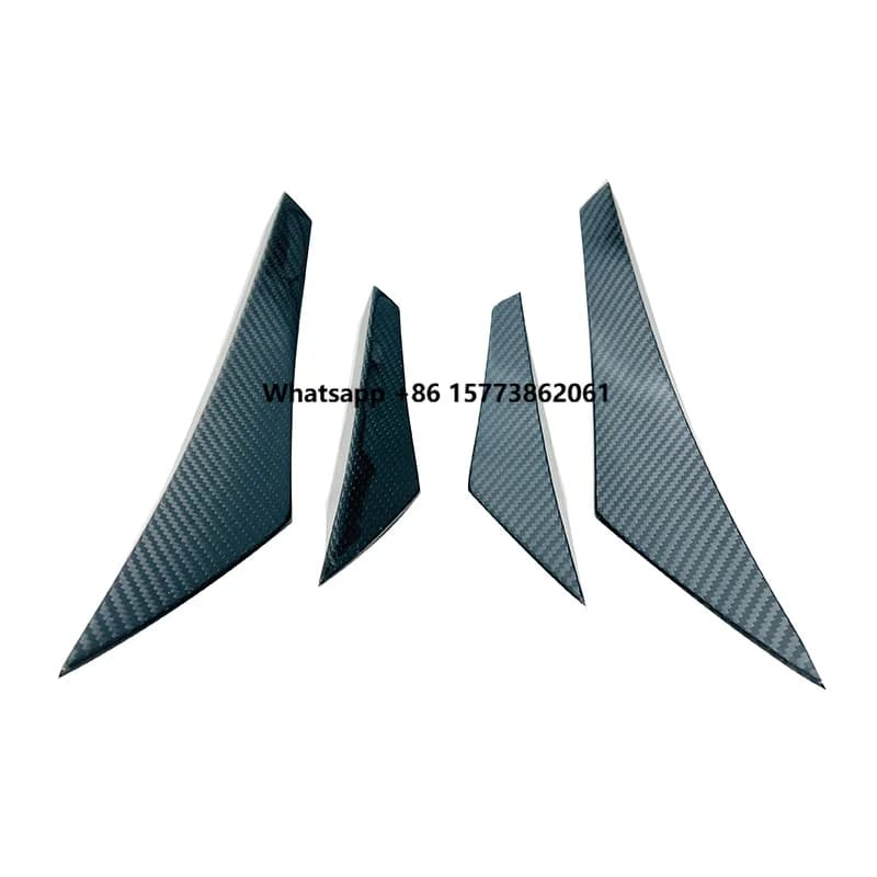 MIW Style Dry Full Carbon Fiber Car Exterior Parts Front Bumper Canards for Mclaren GT Carbon Canards