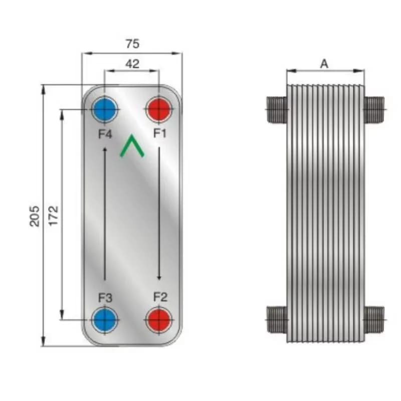 All Stainless Steel Fusion Welded Plate Heat Exchanger FHR014 With Strong Corrosion Resistance And Low Fouling Coefficient