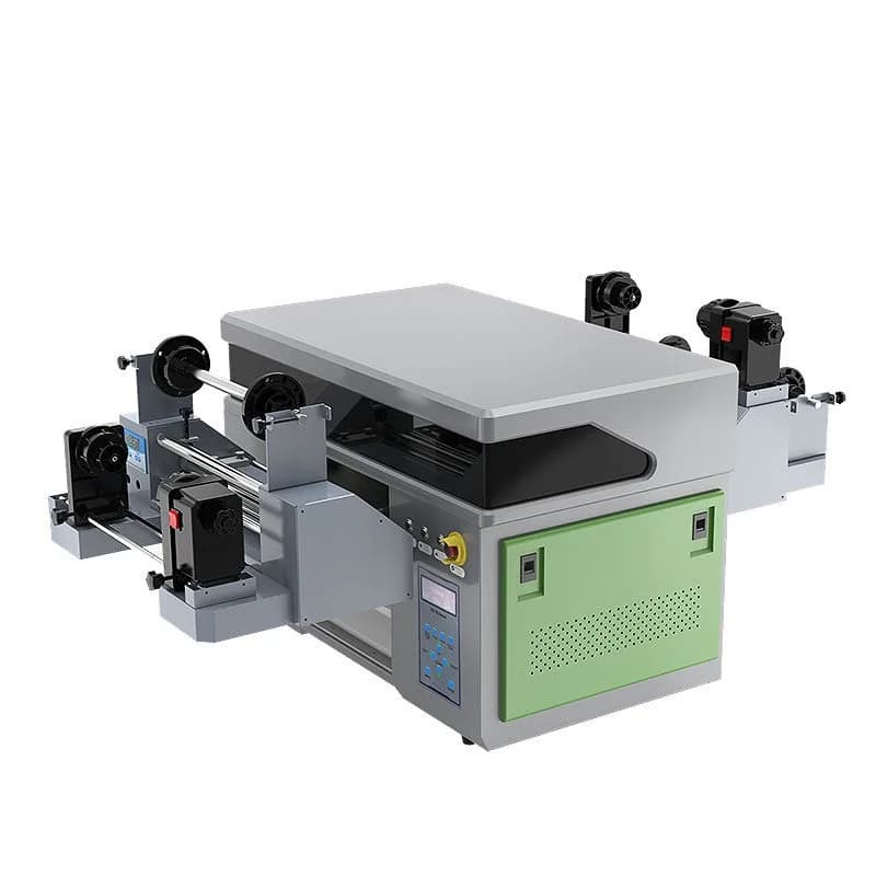Printer Small flat plate coil all-in-one machine self-adhesive bronzing and writing crystal label sticker automatic