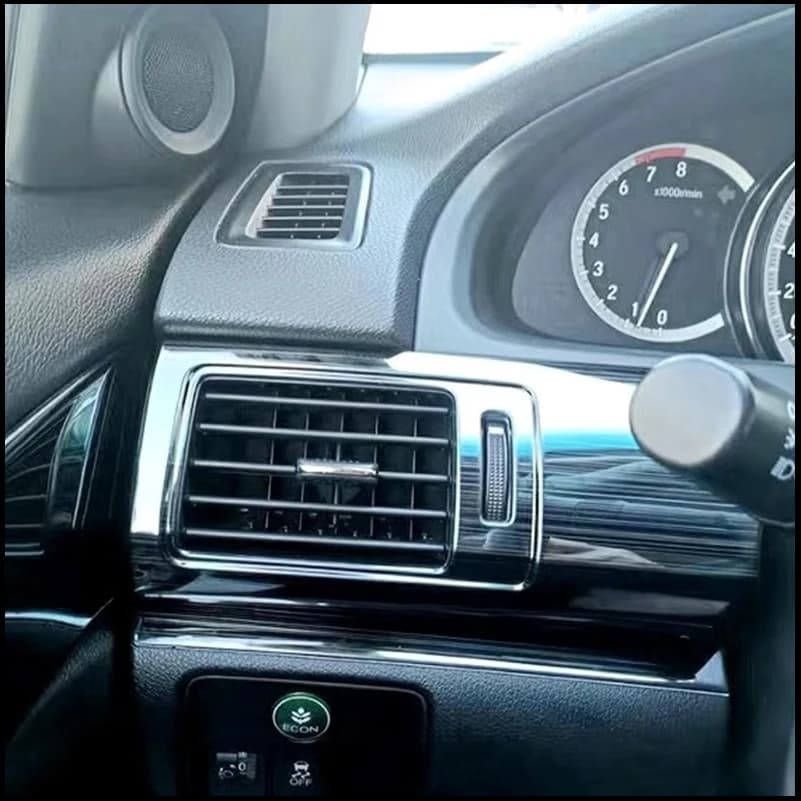 Car Styling For Honda Accord 2013-2016 9th LHD Instrument Vent Center Control Panel Cover Trim Decorate Strip Auto Accessories