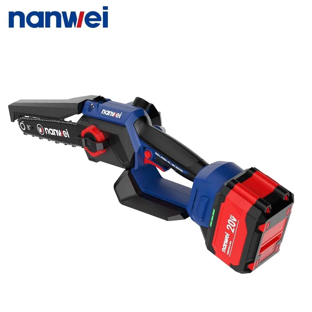 8 Inch Cordless Electric Chainsaw Portable Wood Cutting Saw with Lithium Battery Industrial Grade Woodworking Tool for