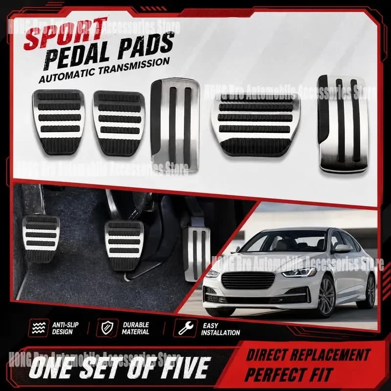 For Nissan Qashqai Teana X-Trail Brake Accelerator Pedal Non-Slip Metal Foot Rest Cover Auto Interior Accessories