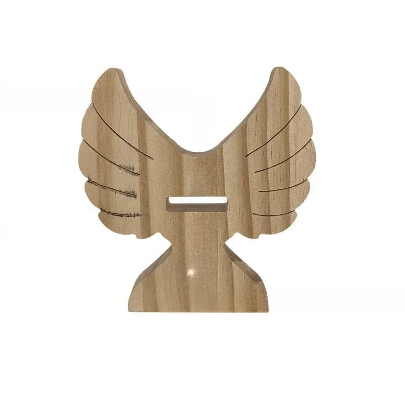 Wooden carved coin holder creative holiday wooden money laundry gift crafts for boys and girls