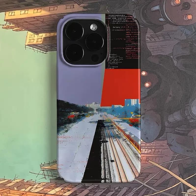 Red Personality City Phone Case for IPHONE 17 Air 16E 15 PROMAX 14 Plus 13 12 MINI 11 PRO 16Plus XR XS MAX Acrylic Phone Cover