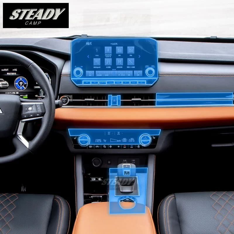 For Mitsubishi Outlander 2022-2023Car Interior Center Console Transparent TPU Protective Film Anti-scratch Repair Refit PPF