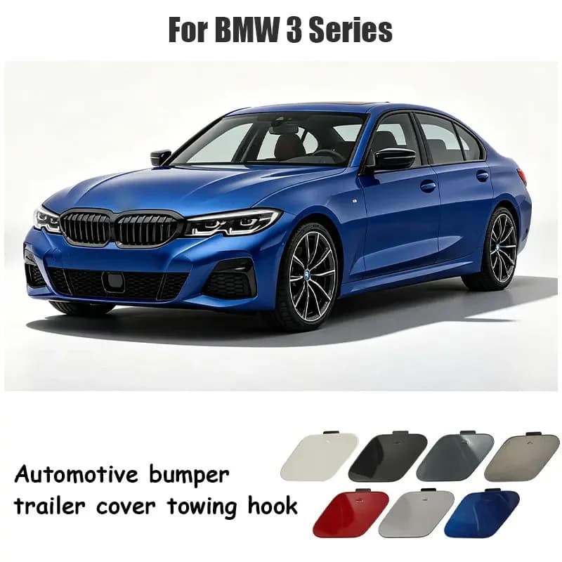 For BMW F30 LCI 3 Series 316 320 325 2016-2019 Rear Bumper Towing Hook Eye Cover Lid Tow Hauling Cap Painted