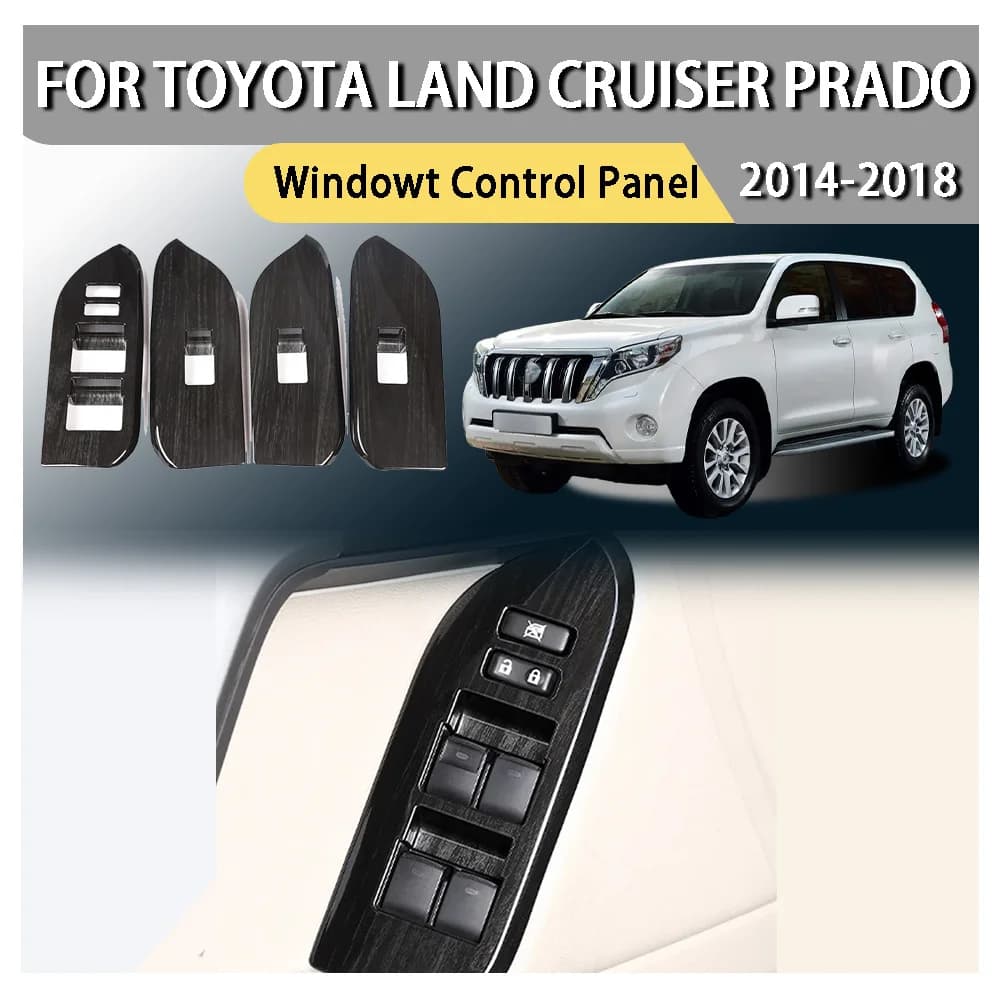 Car Upgrade Car Decoration Windowt Control Panel For Toyota Land Cruiser Prado 2014 2015 2016 2017 2018 Cars Accessories