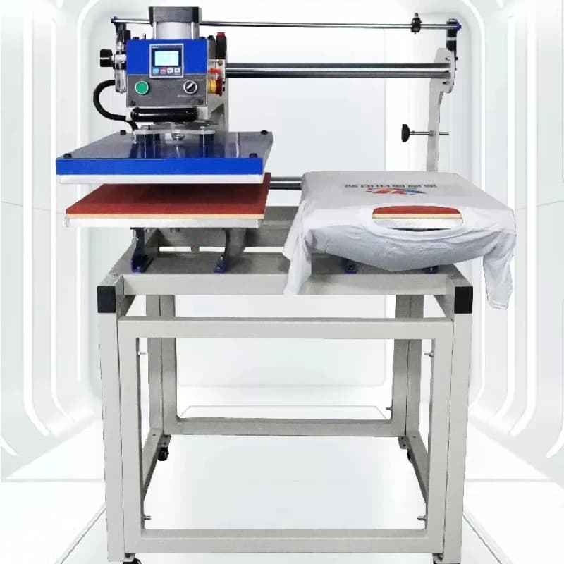 Heat transfer printing machine Automatic sliding double station pneumatic hot stamping machine T-shirt clothing printing Heat