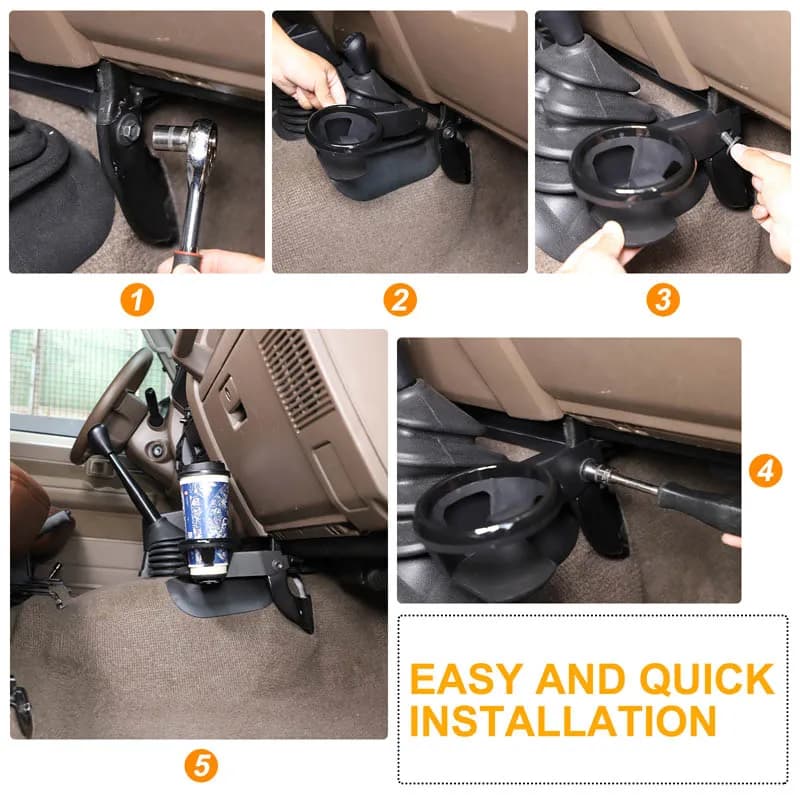 For Toyota LC71 LC76 LC79 2009-2026+ Carbon Steel ABS Car Differential Gear Lever Right Side Water Cup Holder Car Accessories