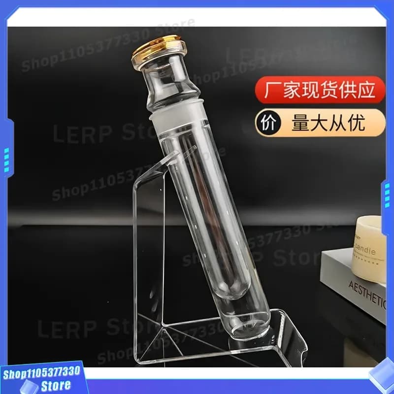 Premium Glass Cigar Tube with Hygrometer for Humidor Storage Portable Alcohol Resistant Incense Holder Case for Collection