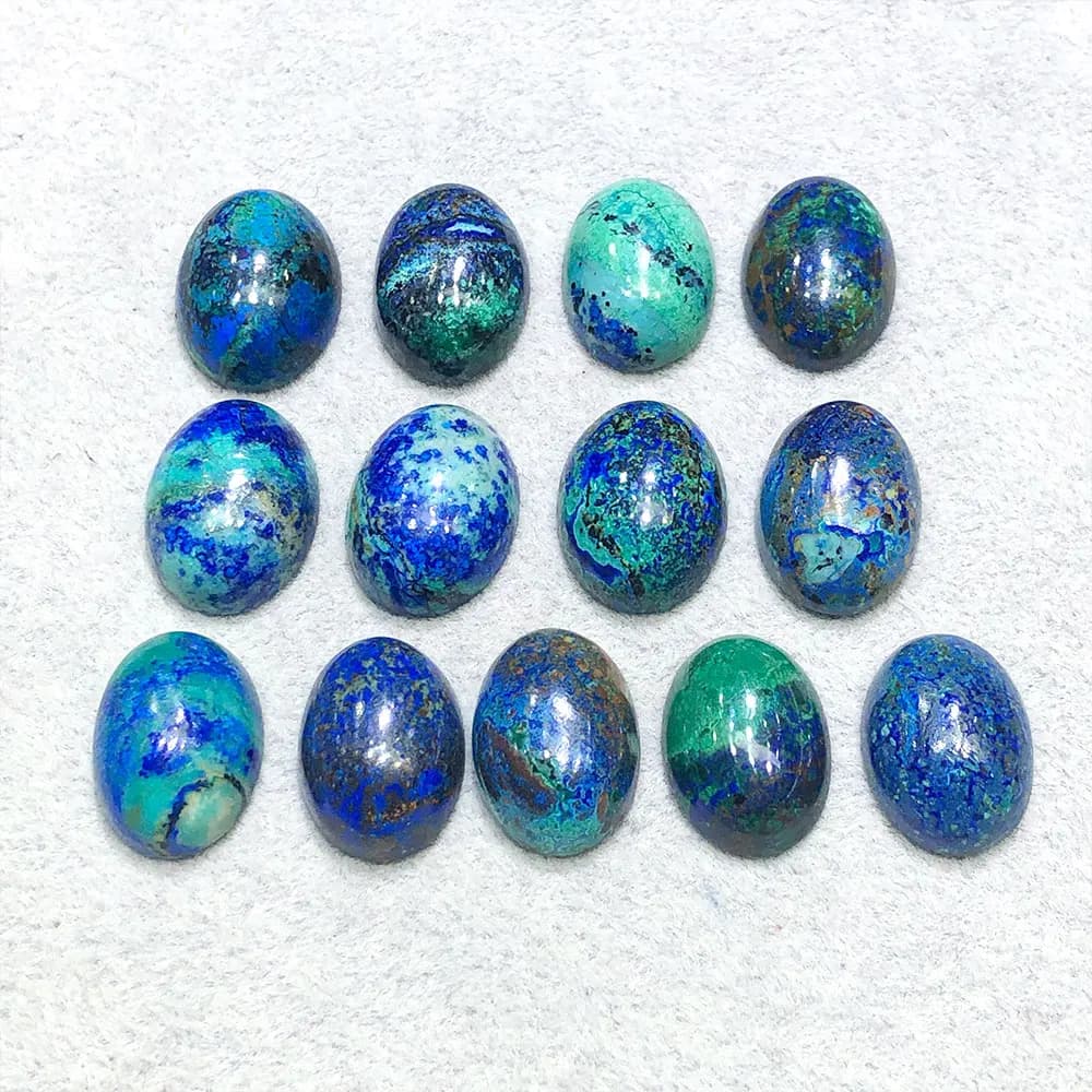 1pc Natural Stone Azurite Malachite Oval Cabochon Crystal Stones Quartz Crystals Healing Gemstones Home Decor Energy Spiritual