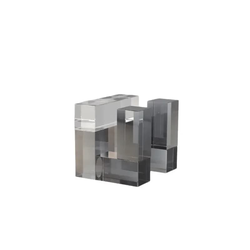 Modern simple crystal smoke gray rockery ornament, model house sales department, bedroom dining room study desktop jewelry