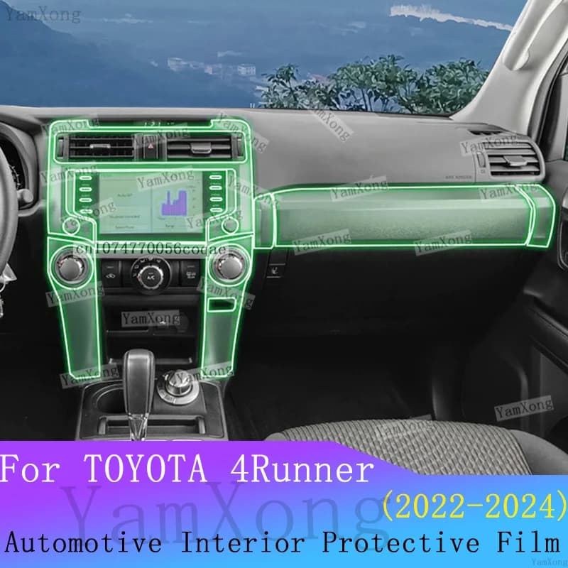 For TOYOTA 4Runner 2022-2024 interior Protection Film Kit Navigation Dashboard screen Sticker Center Console Panel scratch Film