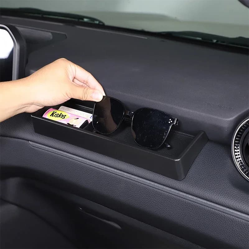 For Toyota Land Cruiser Prado 250 LC250 2024-2025 ABS Black Car Passenger Side Glove Box Storage Tray Interior Car Accessories