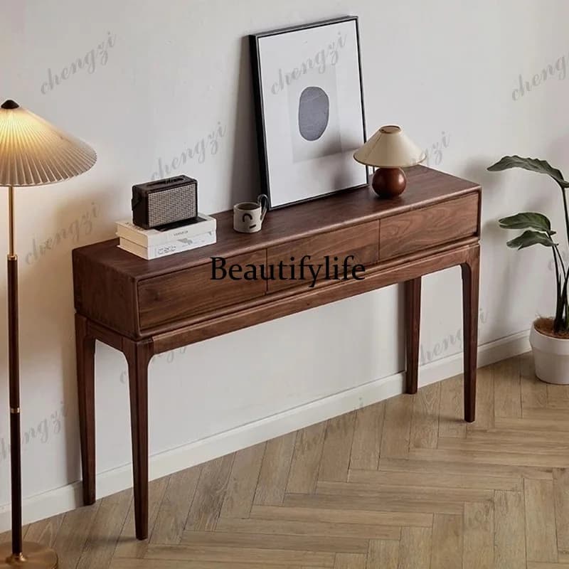 P182 Mid Century Classic Console Table Rustic Storage Hallway Glamour Console Table American Vintage Meuble Salon Furniture Home