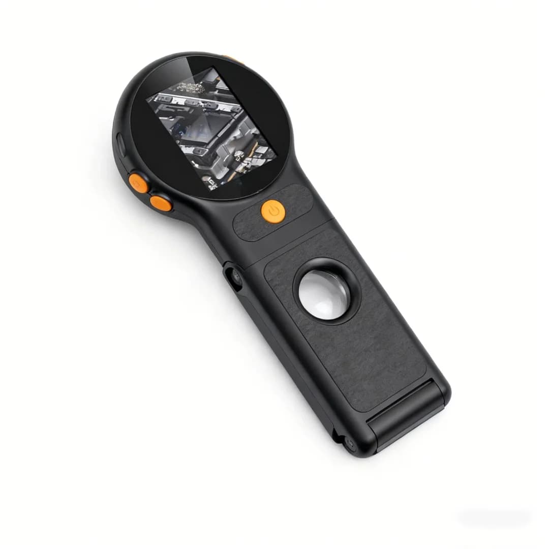Autofocus 500X Digital Microscope with 8leds 2MP Coin Video Microscopes Foldable Magnifying Glass 2Inch for Electronics Repair