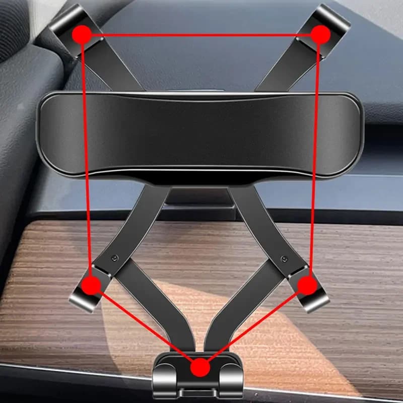 Car Phone Holder Mobile Cellphone Stand for Tesla Model 3 (16-23) Model Y (20-24) Noiseless Gravity Support Mount Vent Clip