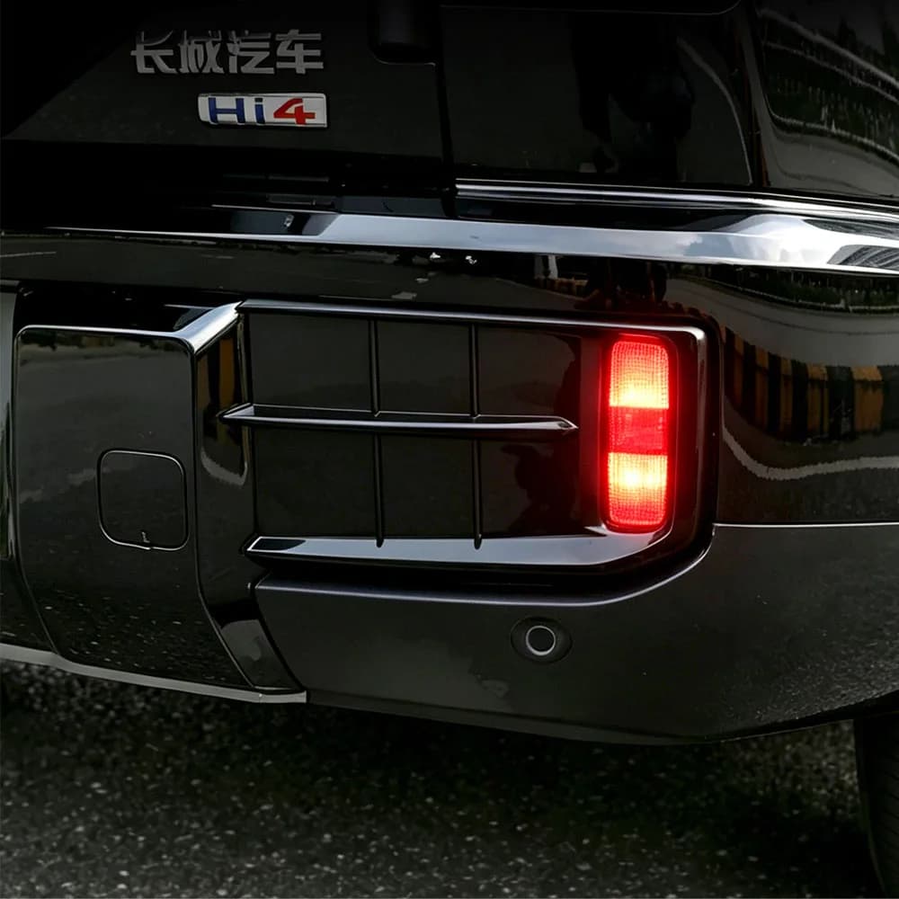 2 Pcs Rear Fog Lamp Protective Cover For GWM HAVAL H10 2026 Black Protection Frame For Taillights ABS Material Car Supplies