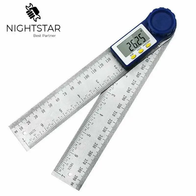 7 Inch Digital Protractor 200mm Digital Angle Finder Protractor Ruler Meter Inclinometer Goniometer Level Electronic Angle Gauge