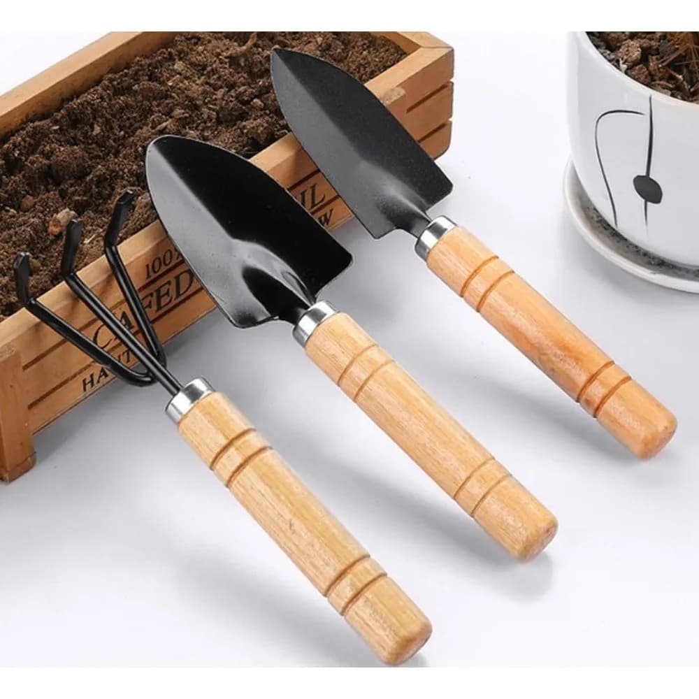 3‑Piece Gardening Tool Set Mini Shovel Trowel for Potted Plants Indoor Flower Vegetable Planting Loose Soil Garden Hand Tools