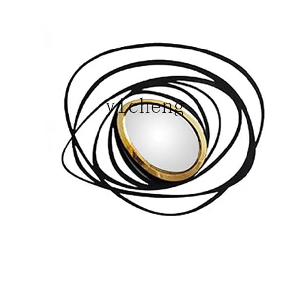 Bj-1 Wall Decorative Mirror Pendant Aisle Entrance Light Luxury Wall Hanging Wrought Iron Pendant