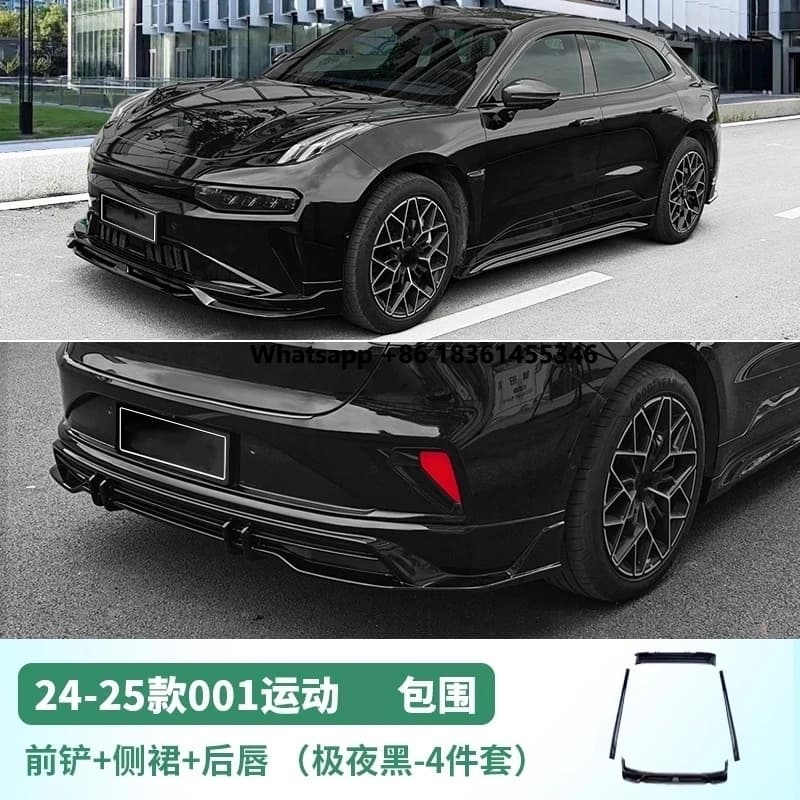 Car Front Shovel Rear Lip Side Skirts for ZEEKR 001 2024 2025 Modified Sport Body Kit Spoiler Auto Accessories