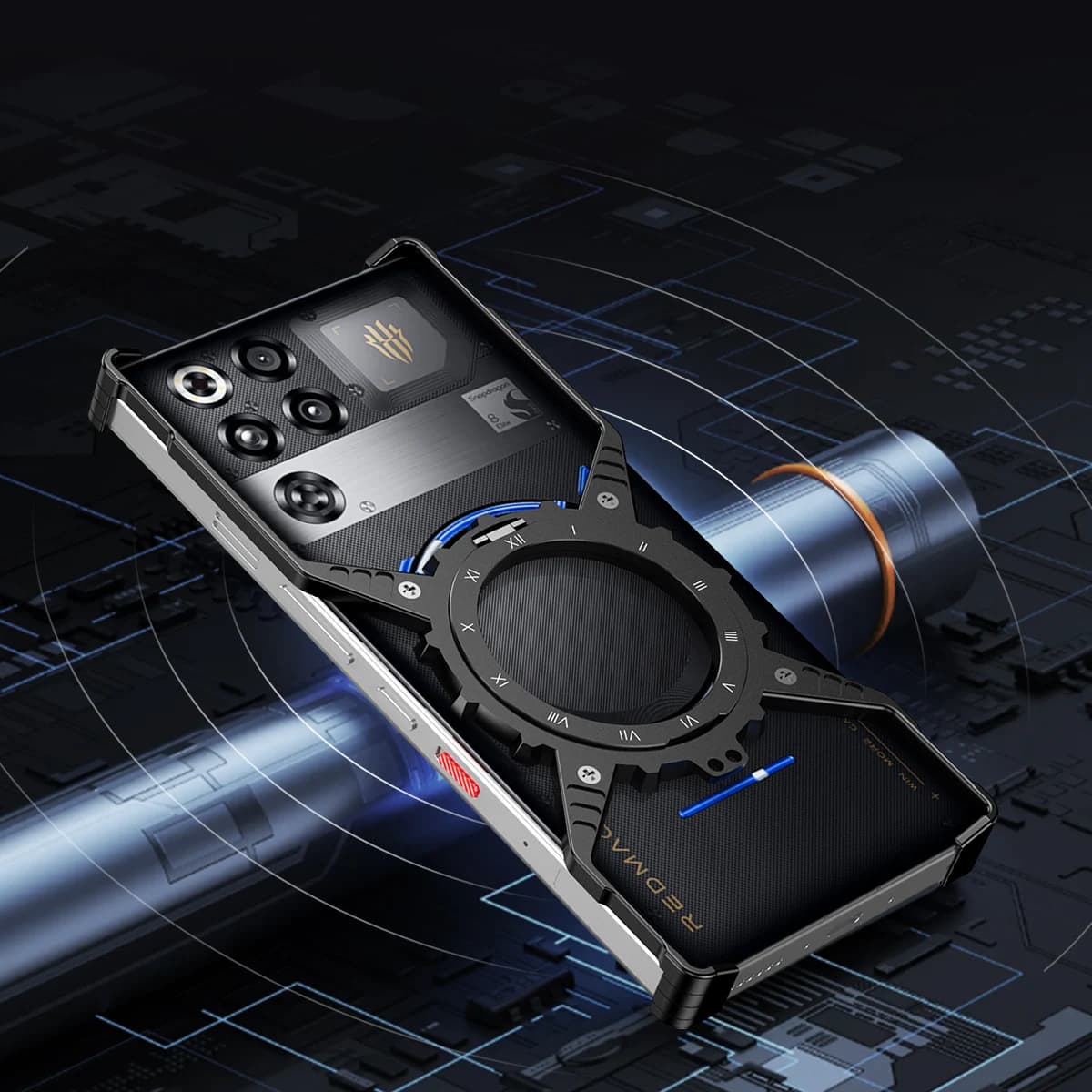Borderless Metal X-Case for REDMAGIC 11/10S Pro Series,Mechanical Magnetic Kickstand,Bare Metal Feel,Full Camera Protection