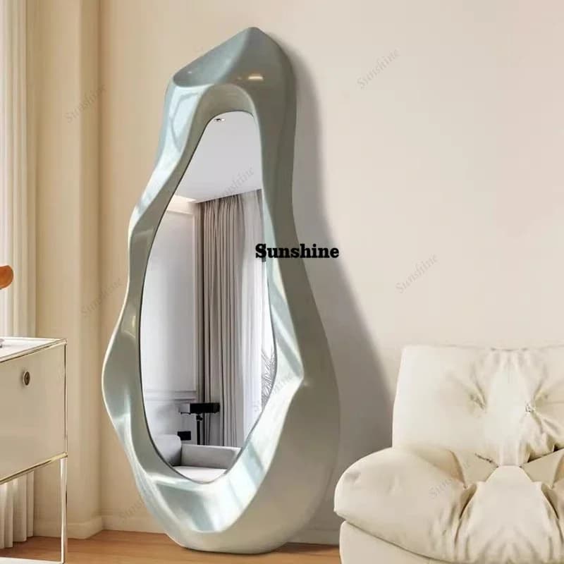 American oval fitting mirror, irregular cloakroom floor mirror, light luxury dressing mirrorTJ