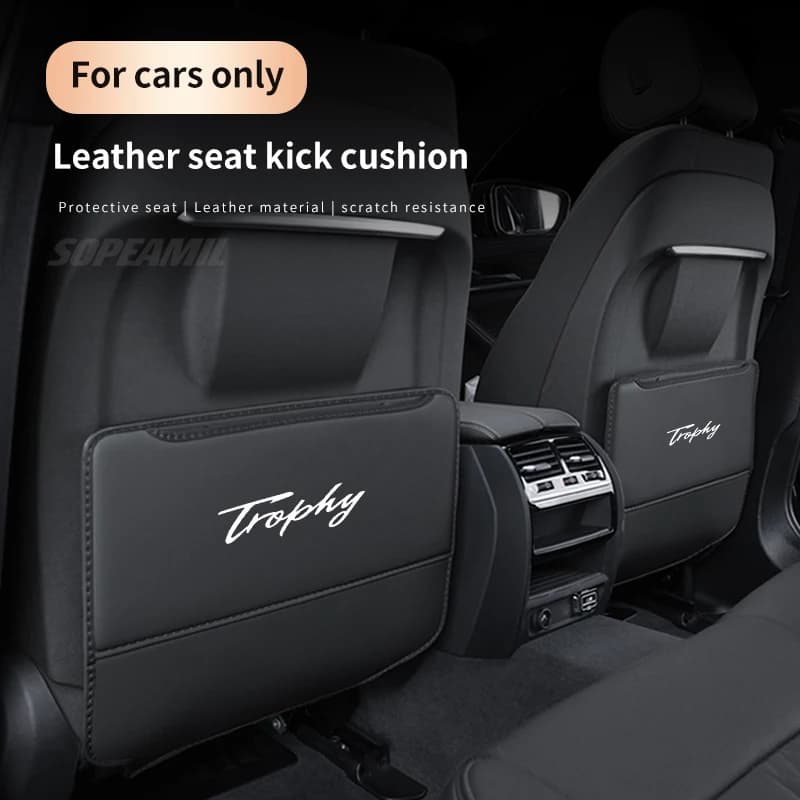 For MG ZS HS ES5 MG4 EV EZS ONE MG S5 EV MG3 MG5 MG6 MG7 Trophy Car Seat Back Storage Bag Rear Backrest Protection Anti-kick Pad