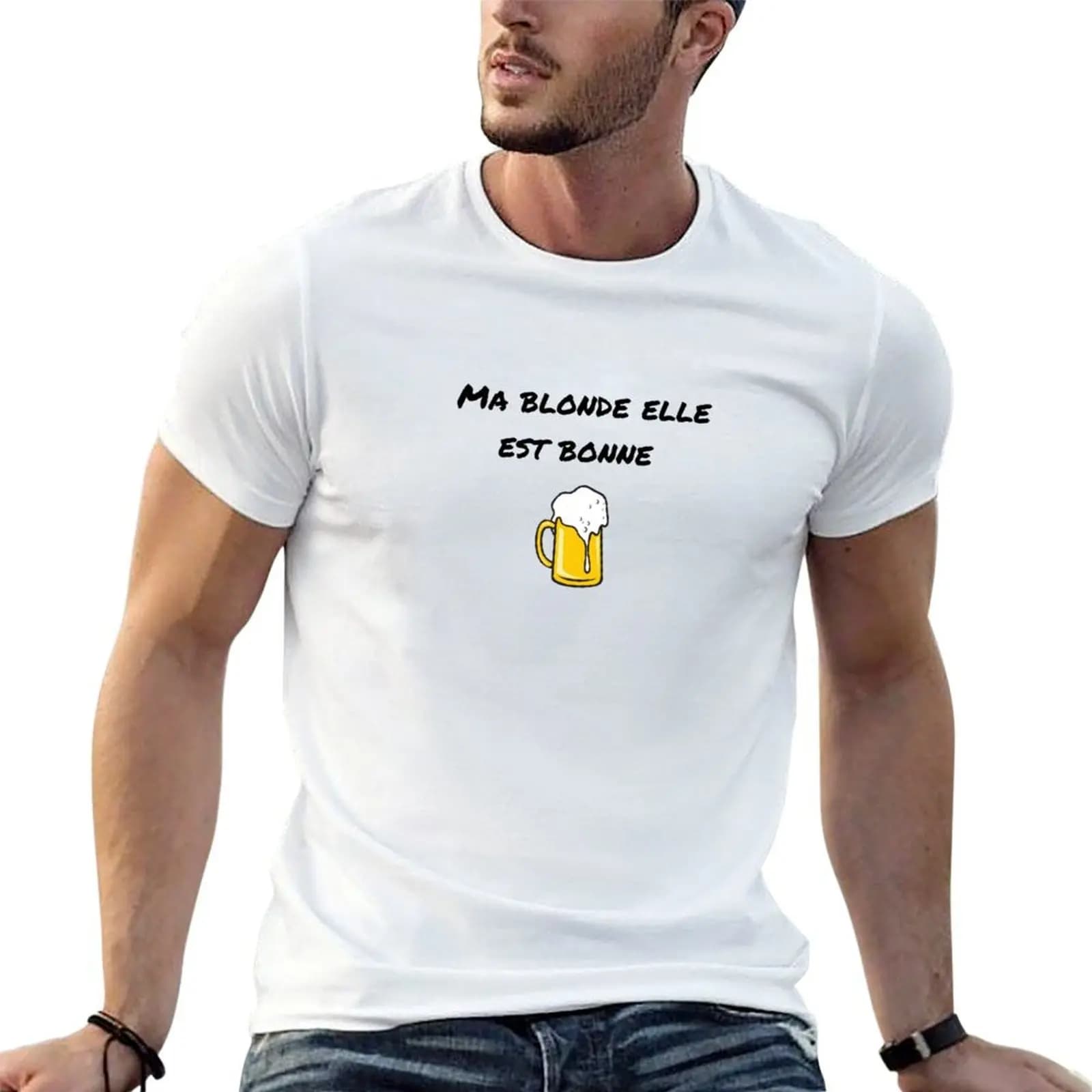 Ma Blonde elle est Bonne T-Shirt animal prinfor boys shirts graphic vintage t shirt men