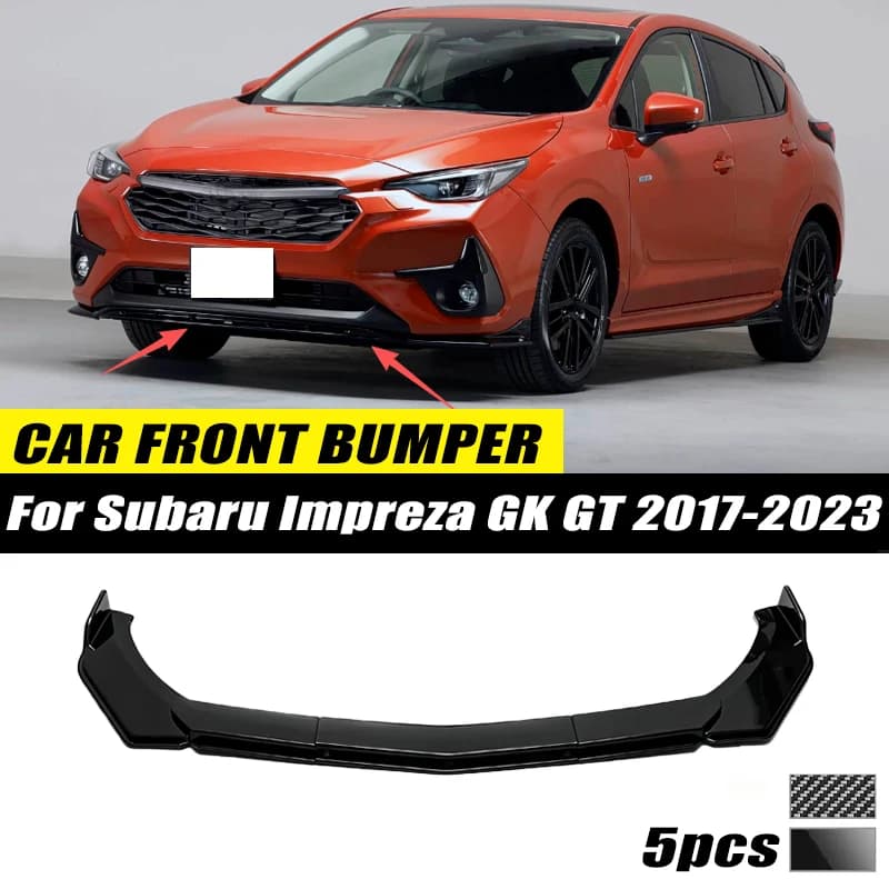 For Subaru Impreza GK GT 2017-2023 Front Bumper Lip Front Guard Spoiler High-quality ABS Material Body Kit Front Lip Accessory