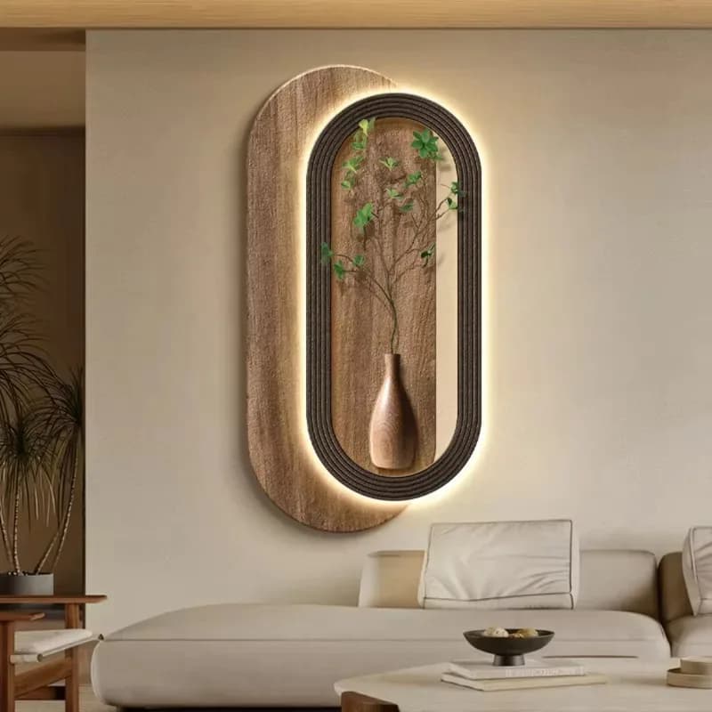Living Room Decoration Light Emitting Diode and Artificial F Minimalist Style stract Theme Sandstone Suace