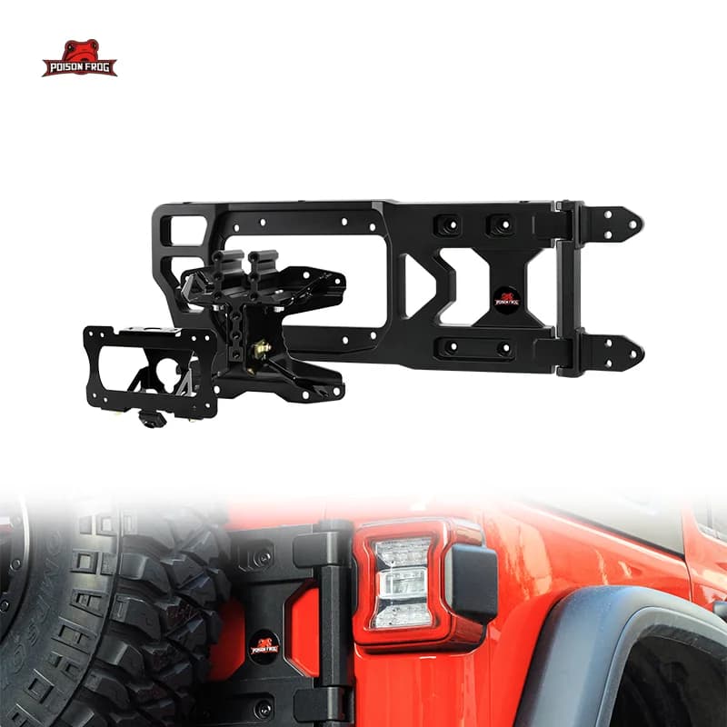 Factory Supply Spare Tire Carrier Spare Wheel Carrier Tailgate Bracket Hinge Reinforcement Kits For 2018-UP Jeep WranglerJL76001