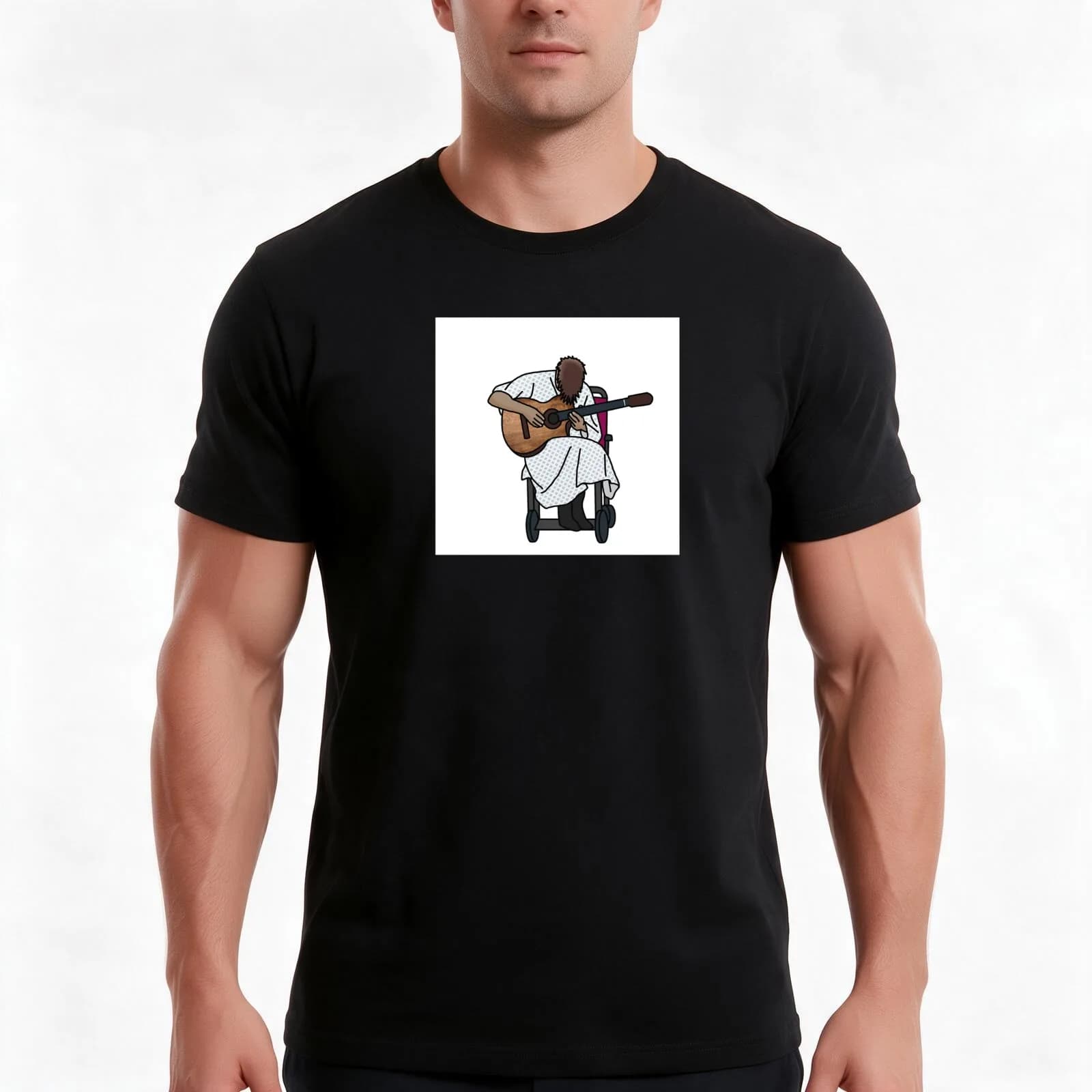 Animation Ren - Hi Ren healed T-Shirt, Summer Casual Cotton Tee, Oversized Streetwear Tops, Vintage Graphic Print, 100% Cotton