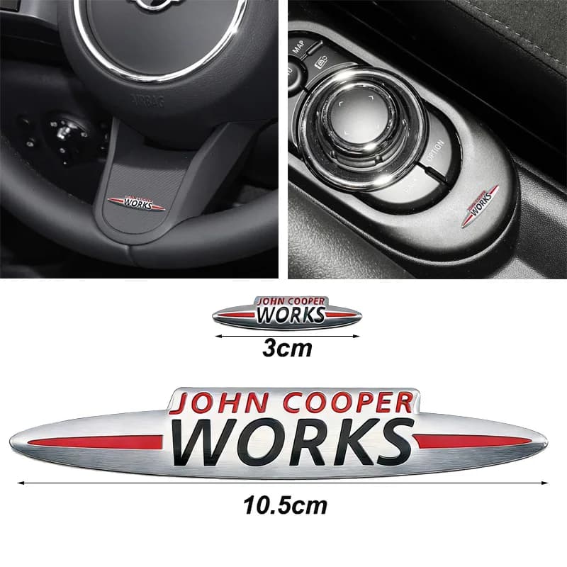 Aluminum steering wheel decorative sticker for MINI R50 R52 R53 R56 R60 automotive interior modification accessories