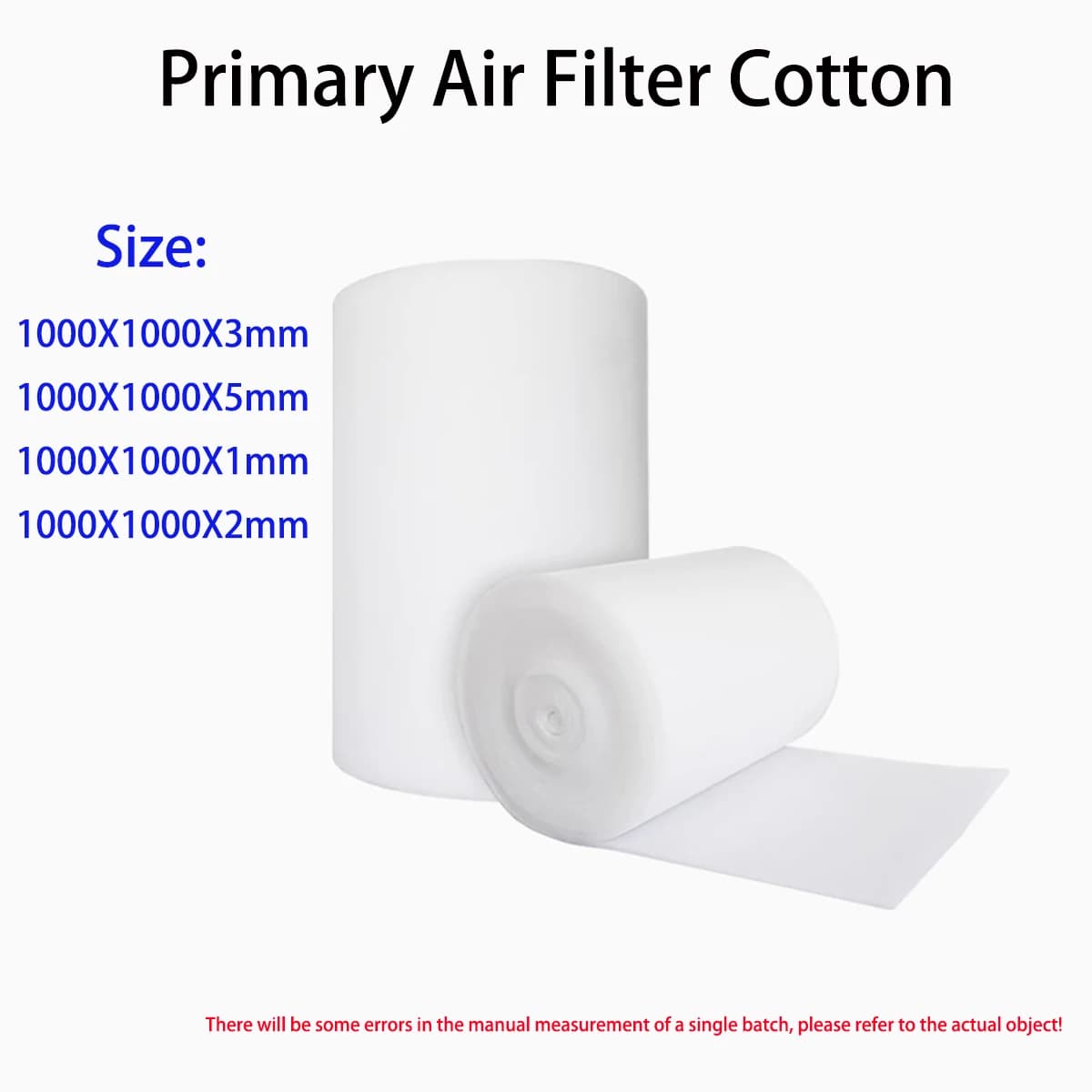 1mx1m Can Clean Air Conditioning Air Inlet Primary Effect Filter Cotton Thickness 1/2/3/5mm Fan Baking Paint Room Air Filter Cot