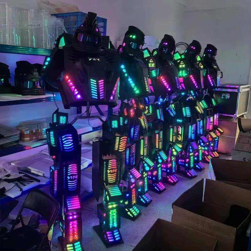 LED remote control color-changing Symphony light performance suit Stilt suit Armor Mecha suit