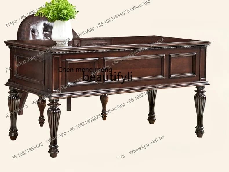 182C High-end American solid wood desk cherry wood all solid wood computer desk 1.5 meters computer desk study furniture