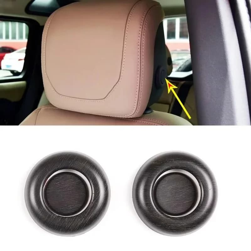 For Land Rover Defender 90 110 130 2020-2023 ABS Oak Wood Car Head Pillow Adjustment Button Cover Trim Interior Car Accessories