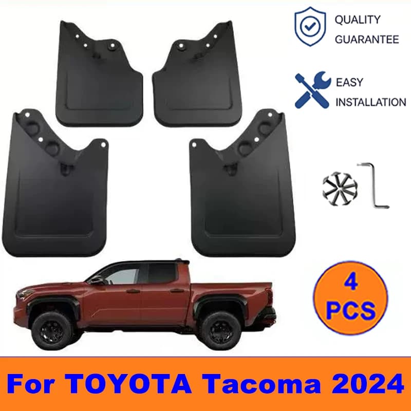 4Pcs Mud Flaps For TOYOTA Tacoma 2024 - Splash Guards Front & Rear Wheel Fender Mudguards Car Exterior Protection Accessories