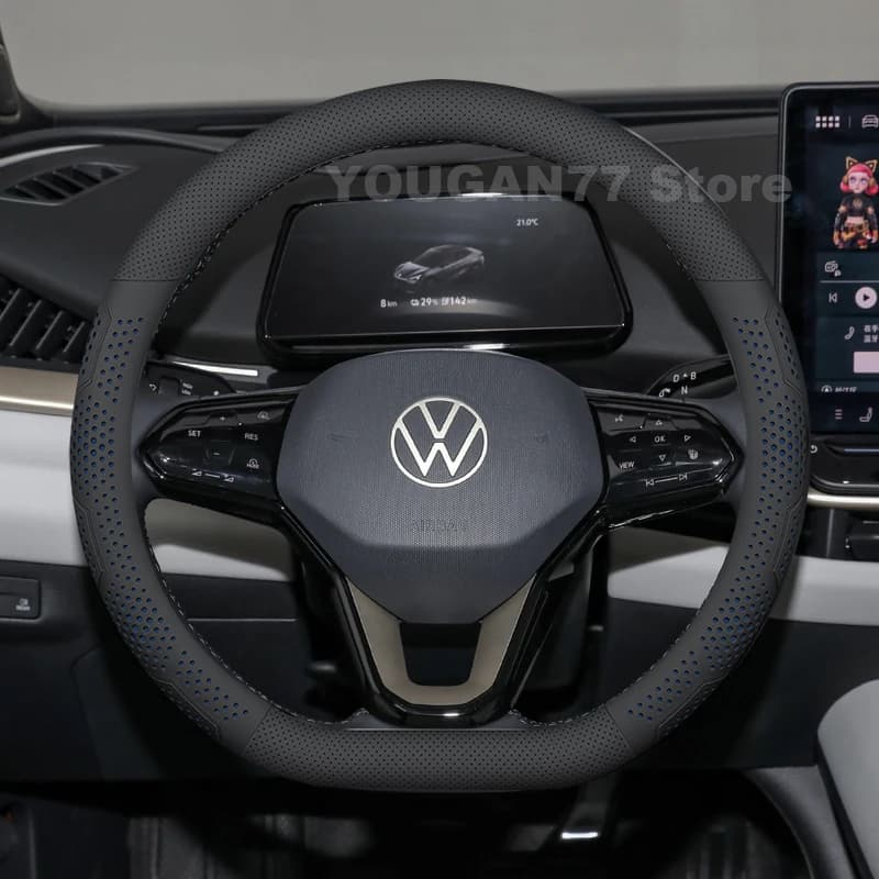 Leather Car Steering Wheel Cover for Volkswagen id.unyx 2024 2025 Ultra Thin Auto Interior Volkswagen Accessories 2025