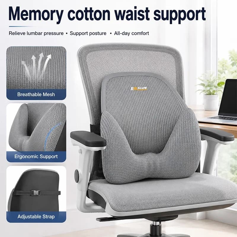 1set Car Waist Pad Car Lumbar Support Strong Support Waist Protection Car Cushion Office Seat Cushion Car Waist Cushion Decor