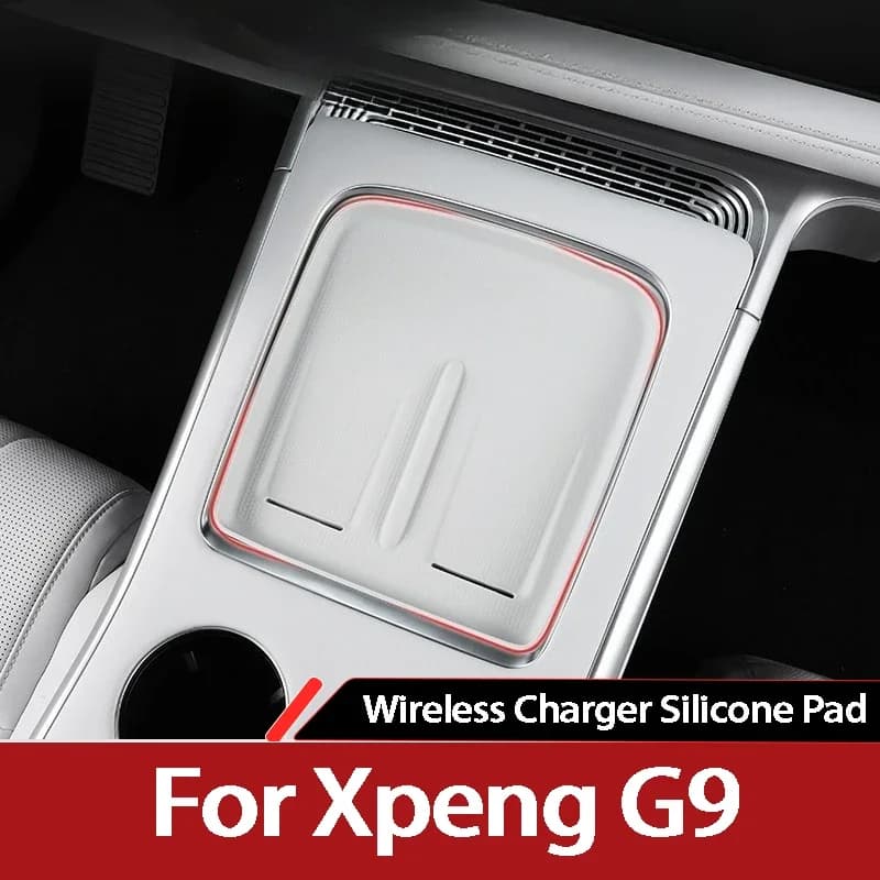 For Xpeng G9 Xiaopeng G9 2025 2026 Center Console Wireless Charger Silicone Mat Car Interior Accessories