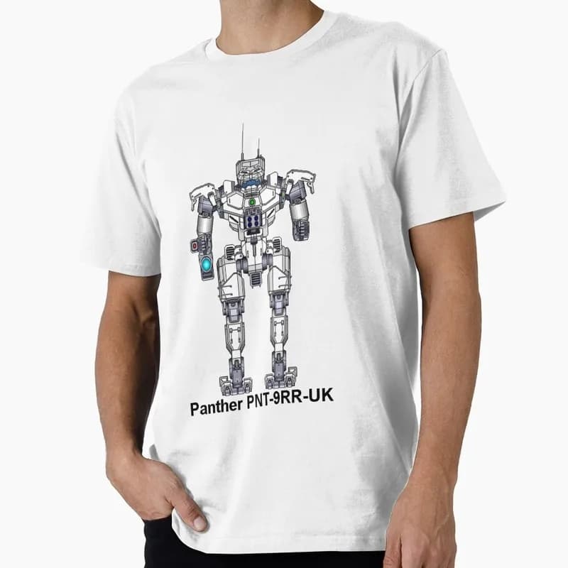 Panther PNT-9RR-UK Battletech Mechwarrior MWO Mech Combat Gift t shirt for RPG Gamer Short sleeve Graphic Clothes S-6XL