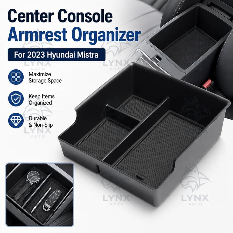 For 2023 Hyundai Mistra Center Console Armrest Storage Box Car Organizer Vehicle Accessories Modification Parts